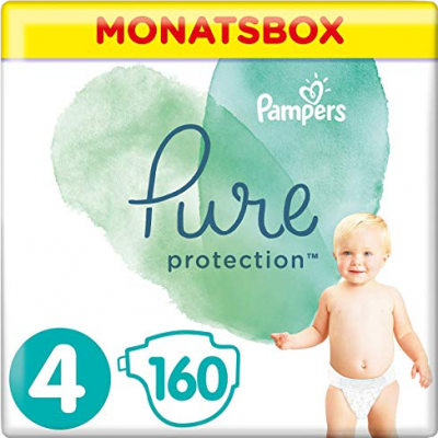 Pampers - Pure Protection - Monatsbox mit 160 Windeln - Größe 4